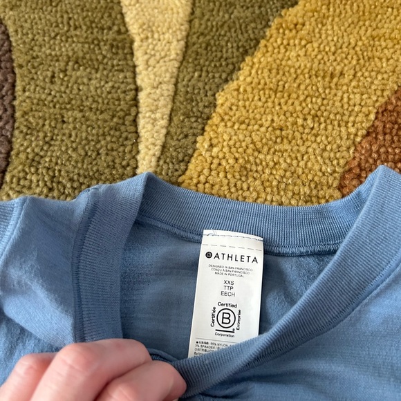 NWT Athleta Ascent Seamless Tank Top Blue UV Protection 40 + Women’s Size XXS - Picture 4 of 5